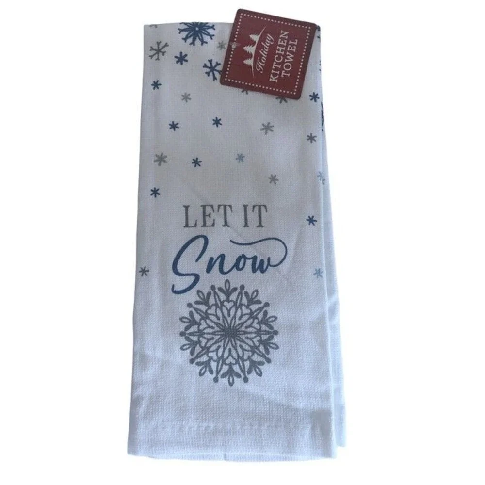 Christmas Tree Dish Kitchen Towel Potholder Oven Mitt Where Tree Tops Set of 3